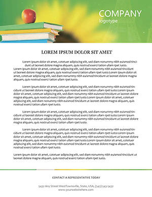 Books and Apple Letterheads template