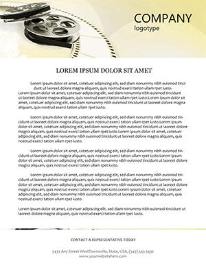 Reel of Film Letterheads template