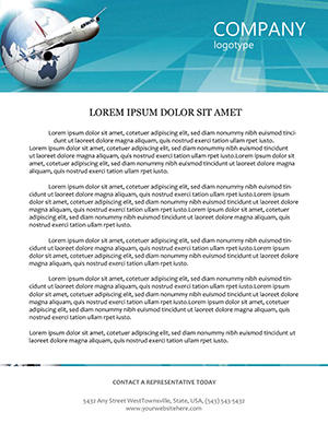Airliner and Earth Letterheads templates