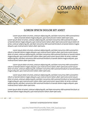Button Keypad Letterhead template