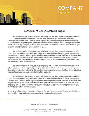 Vector Industrial City Letterhead Template - Download and Print