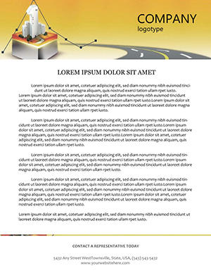 Stepping Up to Success Letterhead Template - Professional Design