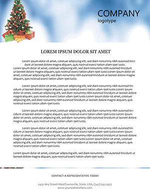 Gifts and Christmas Tree Letterhead templates