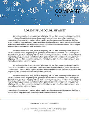 Winter Discounts Letterhead template