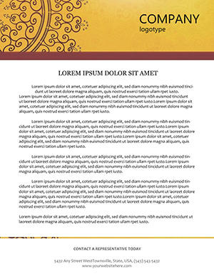 Large ornament in Indian style Letterhead Templates