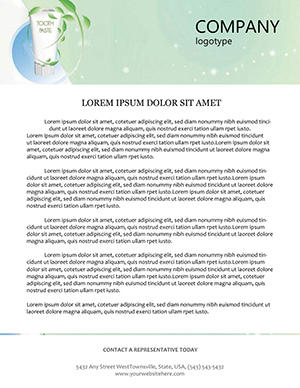 Toothpaste Letterhead Template