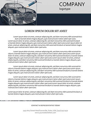 Car 3D Modeling Letterhead Template - Print