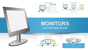 Monitors Infographic PowerPoint Charts Template