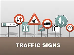Traffic Signs PowerPoint Charts Template for Presentations