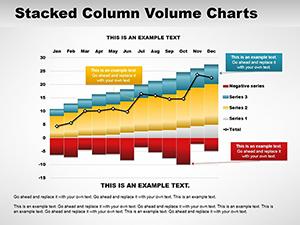 Stacked Column Volume PowerPoint charts
