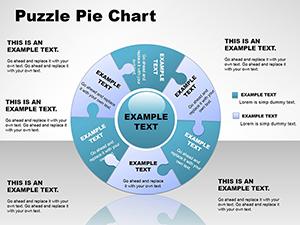 Puzzle Pie PowerPoint chart template