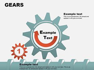 Gears PowerPoint Charts Template for Presentation