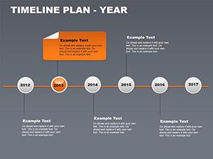 TimeLine Plan Year Free PowerPoint charts