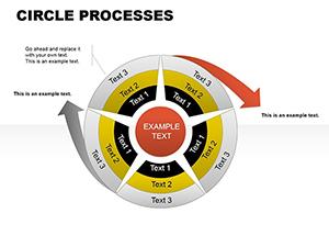 Circle Processes PowerPoint charts Template