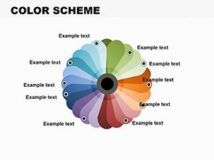 Pie Color Scheme PowerPoint Charts | Template Presentation