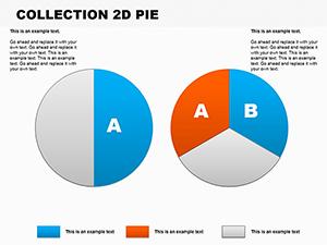 Collection 2D Pie PowerPoint Charts