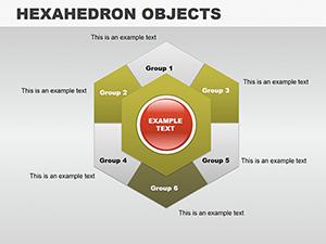 Hexagonal Objects PowerPoint Charts