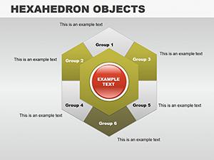 Hexagonal Objects PowerPoint Charts - Professional Presentation Template