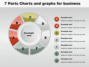 7-Part Pie Graphs for Business PowerPoint Charts | Presentation Template