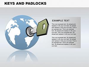Keys and Padlocks PowerPoint Charts - Template Presentation