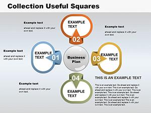 Collection Useful Squares PowerPoint Charts Template