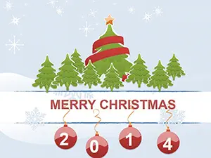 Happy New Year and Christmas PowerPoint Charts Template
