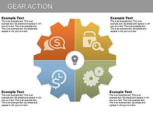 Gear Action PowerPoint Charts Template