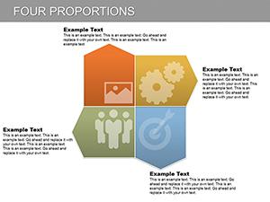 Four Proportions PowerPoint Charts | Download Template
