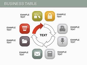 Business Table PowerPoint Charts Template