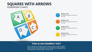 Squares With Arrows PowerPoint Charts