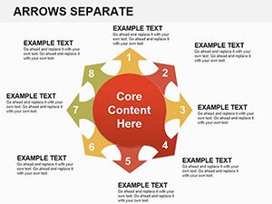 Arrows Separately PowerPoint Charts Template | Download Now