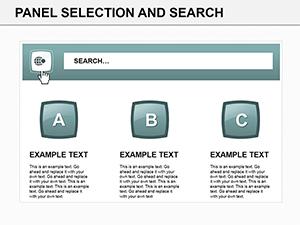 Panel Search PowerPoint Charts Template Collection for Presentations