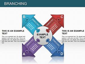 Branching PowerPoint Charts Template for Presentation