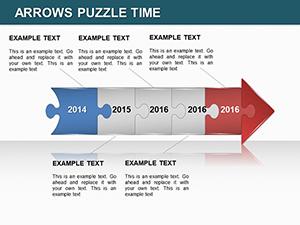 Arrows Puzzle Time PowerPoint Charts | Download Template