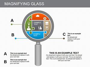 Magnifying Glass PowerPoint Charts | Infographic Template
