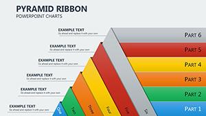 Pyramid Ribbon PowerPoint Charts Template