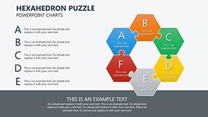Hexahedron Puzzle PowerPoint Charts Template - Download Presentation
