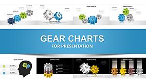 3D Gear Information PowerPoint charts for presentation