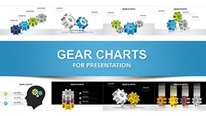 3D Gear Information PowerPoint Charts for Presentations