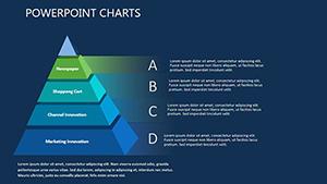 Pyramid of Needs Dark Colored PowerPoint charts
