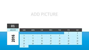 Calendar Editable PowerPoint charts template for presentations