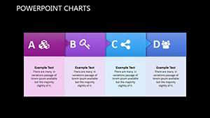 Long Term Plan Dark PowerPoint charts