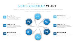 6 Step Circular PowerPoint charts