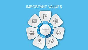 Petal Flower PowerPoint Charts Template for Presentation