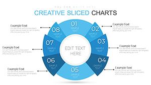 Creative Sliced PowerPoint Charts Template | Data Visualization