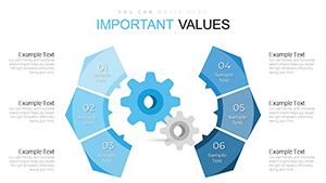 Creative Panel Circle with Segments PowerPoint Charts Template