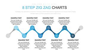 Step Zig Zag PowerPoint Charts Template