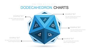 Dodecahedron Geometric PowerPoint charts