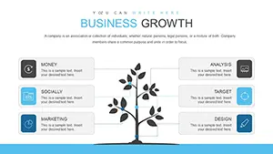 Sales Growth, Earnings PowerPoint Charts Template