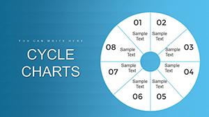 8 Segment Cycle PowerPoint Charts Template